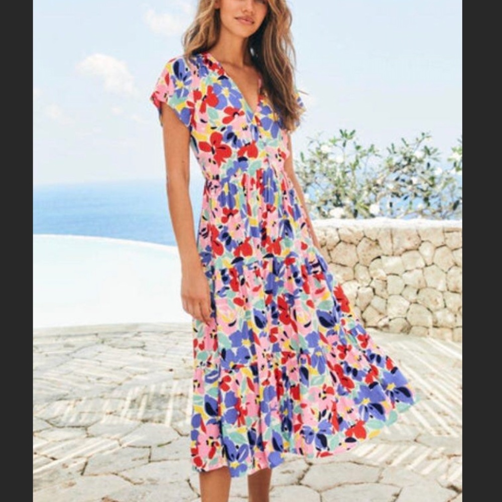 Mister Zimi Frankie Dress in Hawaii Pattern (Size 6 AUS/UK or 2 US)
